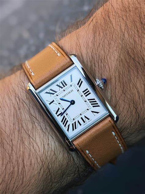 cartier tank must leather strap